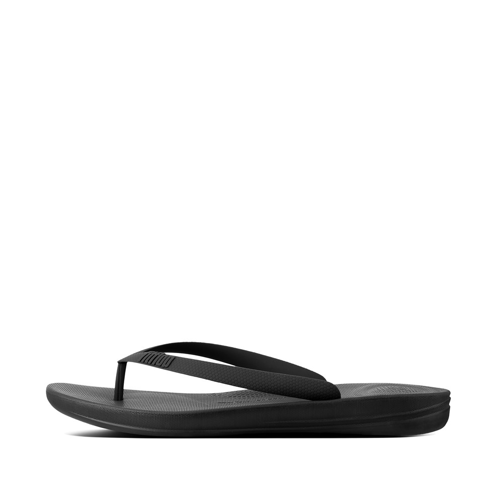 Fitflop Mens Flip-flops Black - Iqushion Ergonomic - 74DPLJERQ